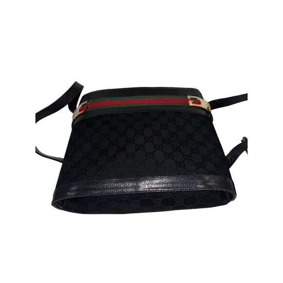 Gucci black Gg horse bit web shoulder bag - Picture 12 of 16